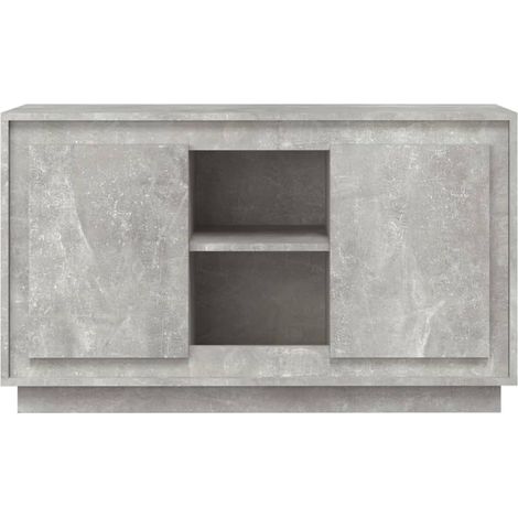 Buffet gris béton 102x35x60 bois d'ingénierie (1/5)