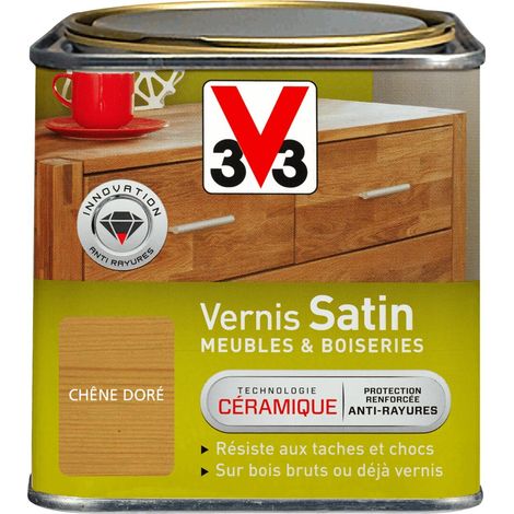 Vernis intérieur Meubles et boiseries V33 Chêne doré Satin 0,5L