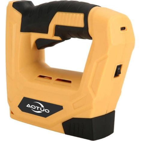 Agrafeuse électrique sans fil 3,6 V rechargeable USB avec 1000 agrafes, cloueuse agrafeuse portable pour papier, tissu et bois fin (1/5)
