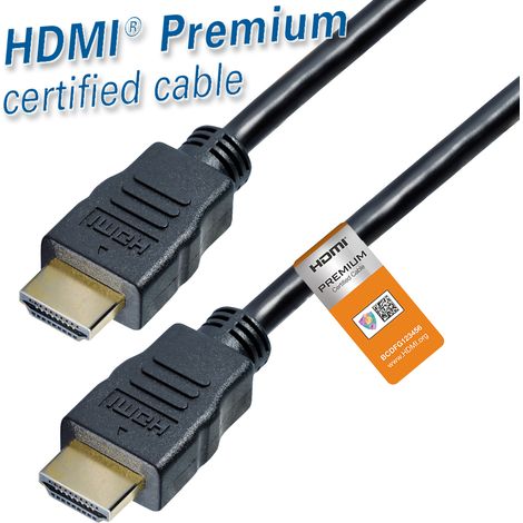 Transmedia C 215-2 Kabel HDMI 2 m HDMI Typ A (Standard) Schwarz, Gold