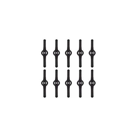 Lame plastique coupe bordure, 10 pcs Lames En Plastique Cutter Remplacer Pour ensemble doutils de coupe-herbe sans fil, remplacement de lames de coupe de tondeuse à gazon en plastique(noir) (1/5)