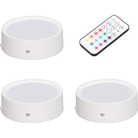3 Ampoules LED Rechargeables avec Télécommande, Dimmable, Base E27, Multicolores, Minuterie, Lot de 3 (1/5)