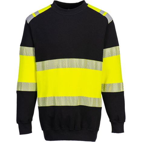 Sudadera PW3 FR Modaflame de Alta Visibilidad Clase 1 - Amarillo Negro - Talla L