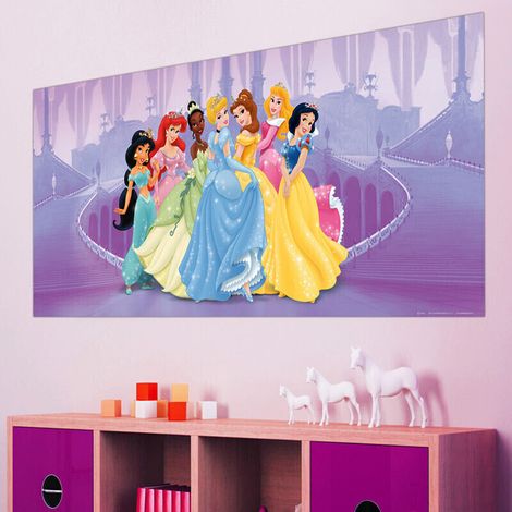 Poster géant Princesses Disney intissé 202 cm x 90 cm – Impression numérique haute qualité – Lavable en surface – Colle incluse – Ag Art (1/4)
