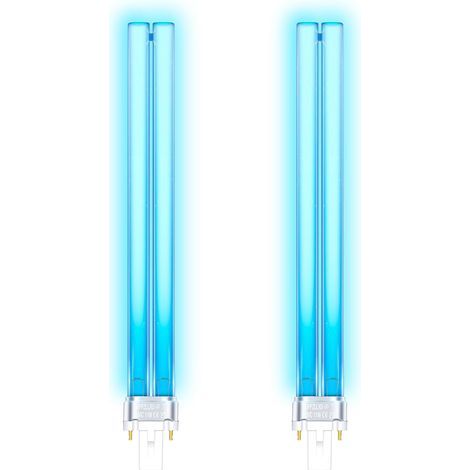 Pack of 2 G23 bulbs, 11W UVC, Quartz Glass, Pond Filter (1/5)