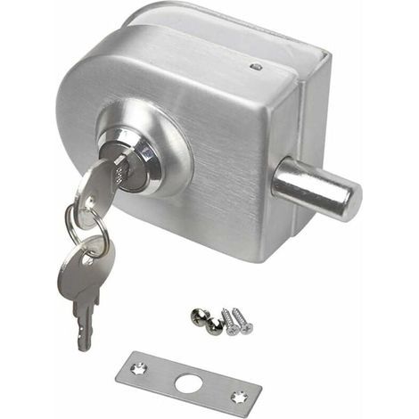 Türschloss für Glastüren – Edelstahl – Geeignet für 10–12 mm Glas – Für Zuhause, Hotel, Büro, Badezimmer – 1 Stück (1/5)