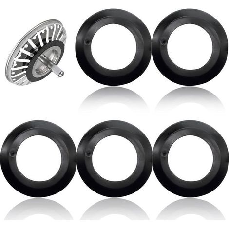 Lot de 5 joints en caoutchouc pour bonde de baignoire – Étanchéité renforcée – Résistance à la corrosion – Diamètre 32 mm, extérieur 54 mm (1/5)