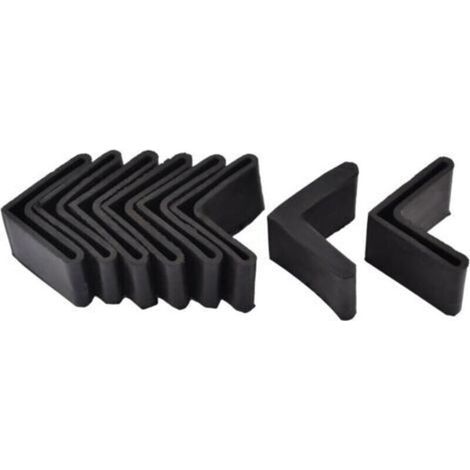 40 x 40 mm Noir sourcing map 8pcs Casquette Pieds Chaise Angle Fer Forme L Patin Meuble Table Embout Capouchon Cornière Protection en Caoutchouc (1/4)