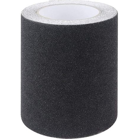 Ruban Adhésif Antidérapant, Bande Antidérapante à Haute Traction Adhérence, Bande Adhésive Abrasive Solide de Sécurité pour Escaliers, Marchepieds, Rampes, Extérieur et Intérieur 15 cm x 5 m Noir (1/4)