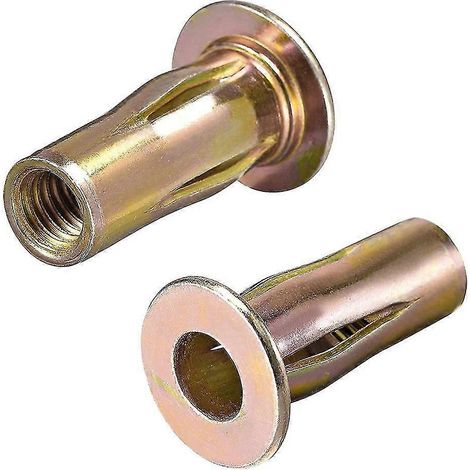 Rivet-écrou multi-prise, tige pré-bourrée M8, acier au carbone zingué, insert fileté à tête plate (1/4)