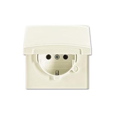 Busch-Jaeger Schuko-Steckdoseneinsatz IP44 weiß 20 EUGK-32-101 (1/5)