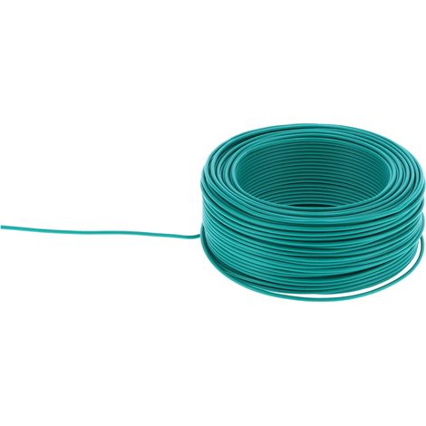 Câble électrique BV-1x1 à 7 conducteurs isolés, gainé PVC, 100 m / 328,1 pi, 300 V CA, vert (1/5)