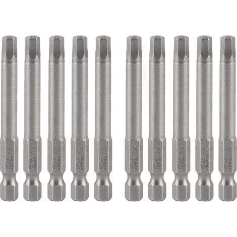 Lot de 10 embouts de tournevis électrique hexagonal S1/4 65mm aimantés trempé accessoires (1/5)