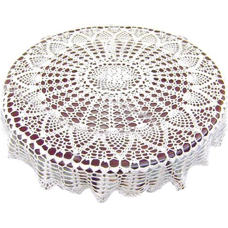 Nappe Au Crochet Fait Main Nappe en Dentelle À La Main, pour La Maison (1/5)
