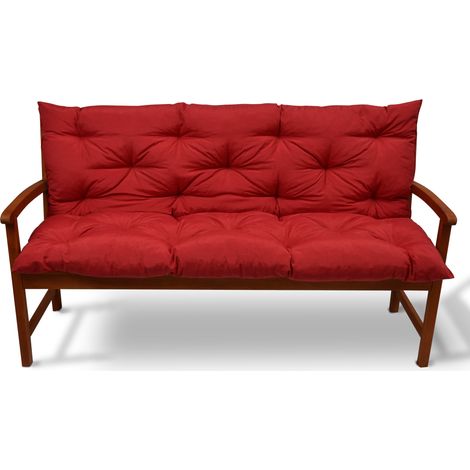 Beautissu Bankauflage Flair BR Rot, 100x100x10 cm