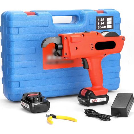 Ferrailleur Automatique 12V - 2 Batteries 2000mAh Diam 8-34mm Moteur Cuivre Légèr/Effort Sac Transport - Chantier (1/5)