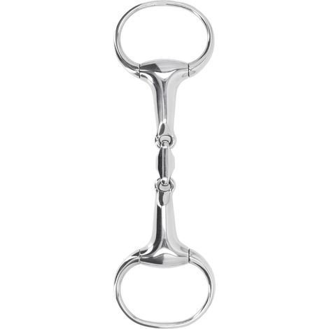Pferde-Gag-Ring-Gebiss aus Edelstahl, 125 mm, loses ovales Mundstück, Pferde-Trainingsausrüstung (1/5)