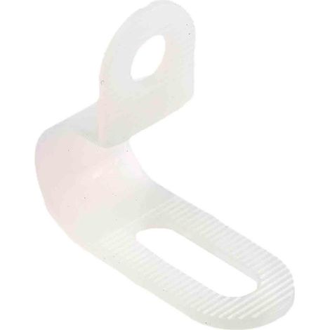 Clip en P, Nylon Naturel, Diamètre intérieur 9.5mm ( Prix pour Boîte de 25 ) (1/2)