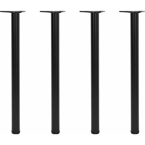 4 pieds de table réglables en hauteur, noirs, 870 mm (1/5)