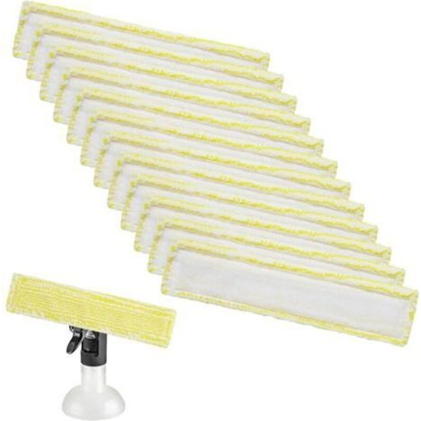 12 Pièces de Rechange l'aspirateur de Vitres pour Kärcher,Tampons d'accessoires pour l'aspirateur de Vitres,Chiffons de Nettoyage en Microfibre,pour Kärcher WV2 WV5 WV6 Plus Premium