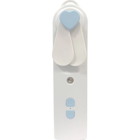 Minihumidificador portátil 2 en 1: ventilador recargable por USB, pulverizador de agua portátil, vaporizador facial, aire acondicionado para exteriores, 1 unidad (azul) (1/5)
