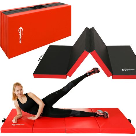 Materassino da Sport 200x100x8cm Rosso-Nero