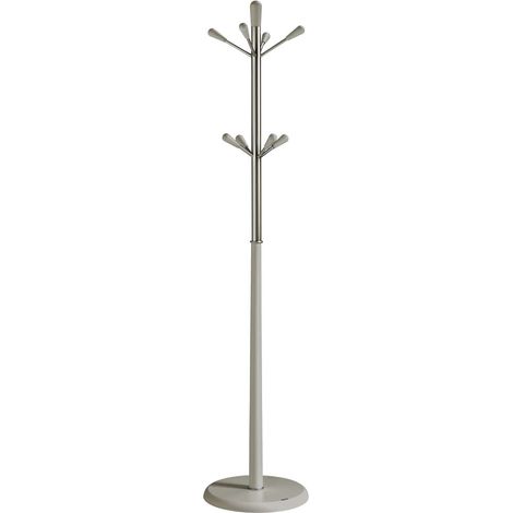 Perchero moderno mod. 414  herrajes cromo satinado lacado visón, 180 cm(alto)37 cm(ancho)37 cm(largo) (1/2)
