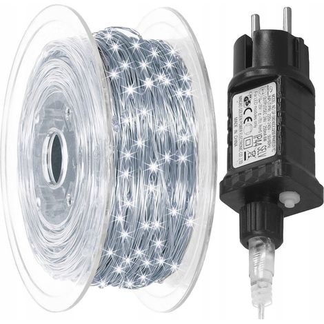 LUCI A FILO 1000LED NATALIZIE 100M BIANCHE FREDDO IP44 FILI (1/5)