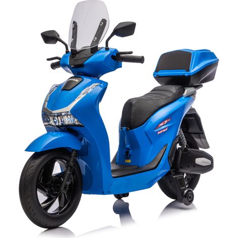 Moto Elettrica per Bambini 12V Scooter Blu Honda SH125 (1/5)