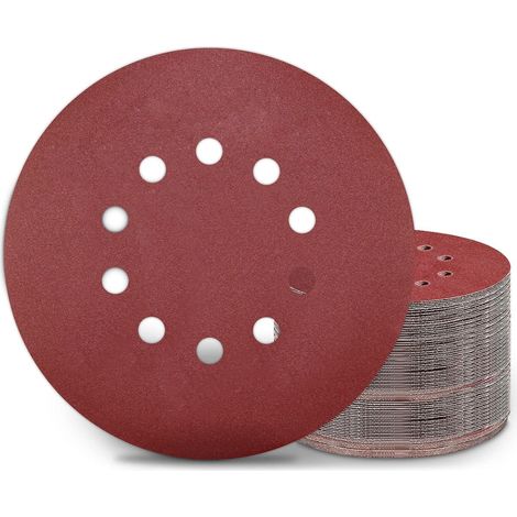 Schleifscheiben 225mm Klett P240 10 Loch rot 50 Stück P240 50.0 (1/5)