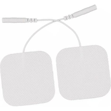 Lot de 40 électrodes de massage 5x5cm, auto-adhésives, ouverture 2mm, patchs de remplacement pour appareil de massage, compatibles tens (1/5)