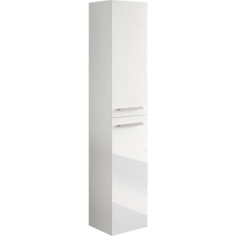 Colonna bagno 30x150 cm laccata bianco lucido con due ante - Argo (1/10)