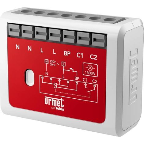 Micromodule télérupteur temporisable encastré Zigbee UP 1300W - URMET YOKIS - MTR1300E-UP (1/2)