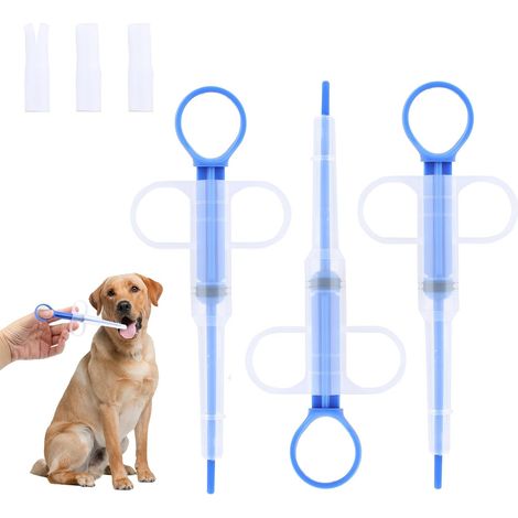 Confezione da 2 dispenser di pillole riutilizzabili per cani e gatti – con punta in silicone morbido – dispenser di pillole sicuro per la somministrazione di farmaci agli animali domestici (1/5)