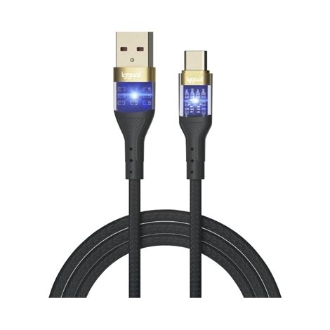 iggual Cable USB-A a tipo C 3A 100 cm trenzado LED