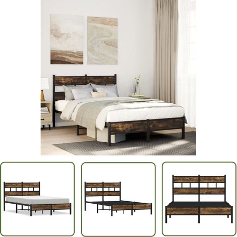 vidaXL Cadre de lit sans matelas avec tête de lit 120x200 cm (1/5)