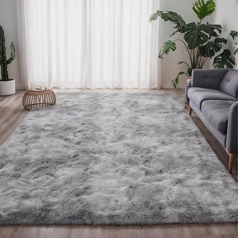 Tapis Salon Tapis Chambre 160x230CM, Dessous Antidérapant, Doux Moelleux (Gris Clair, 160x230cm) (1/5)