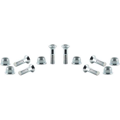 Kit Visserie Couronne - Ø8mm (6 Vis Tête Conique + 6 Ecrous Frein) / Longueur : 30mm