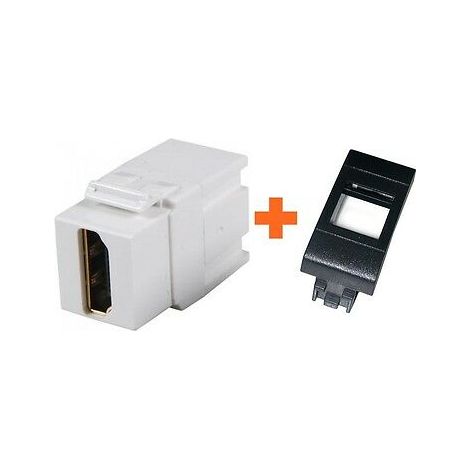 Keystone presa HDMI da incasso femmina-femmina compatibile legrand vela nera