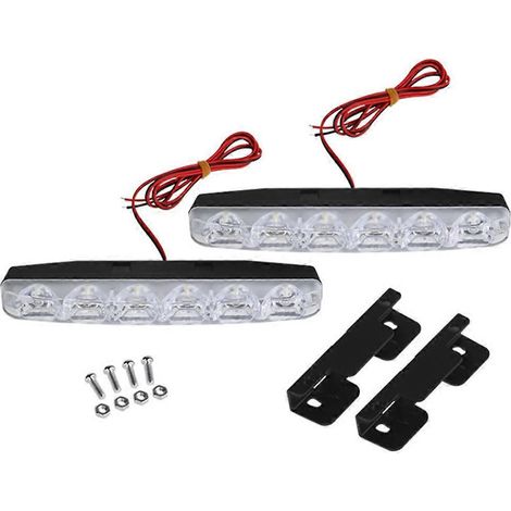 Feux de jour à 6 LED ultra-lumineux pour calandre centrale, éclairage décoratif pour modification générale des phares de voitureJXLGV (1/5)