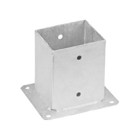 Base de poteau PSP120 - 121x180x2 mm - Carrée - Résistante et Anticorrosion