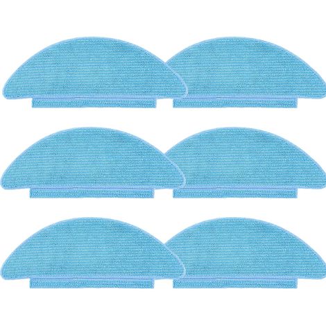 6 pièces de rechange chiffon de nettoyage pour Tikom L9000 /L8000, pour Lubluelu SL60D, pour LaResar L6 Nex, pour Honiture Q6 se accessoires pour aspirateur robot chiffons Microfibre (1/5)