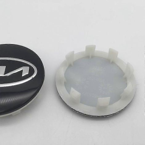 Lot de 4 cache-moyeux de roue de voiture 58 mm 59 mm, autocollants et accessoires de style, 58 mm, noir neuf. (1/2)