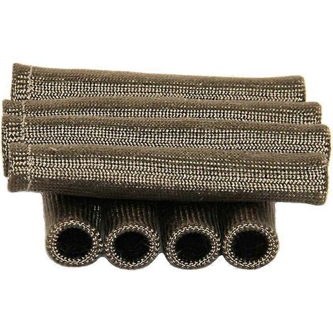 Lot de 8 gaines de protection thermique 2500° pour câbles de bougies d'allumage LS1 / Titane (1/5)