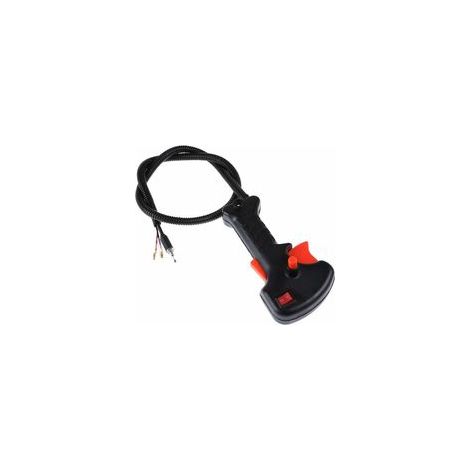 Poignée de débroussailleuse droite 81 cm – Déclencheur d'accélérateur complet – Compatible débroussailleuses 43cc et 52cc (1/5)