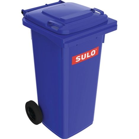 Pattumiera grande 120l HDPE blu, mobile secondo EN 840 SULO (1/2)