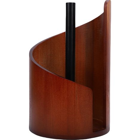 Porte-rouleau de papier essuie-tout en bois décoratif sur pied pour la cuisine et la salle de bain (1/5)