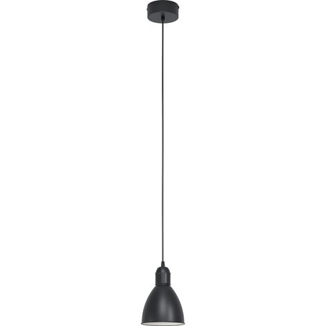 1 Lustre Suspension Design Industriel Acier Noir Blanc Douille E27 Salon Cuisine Salle à Manger (1/5)