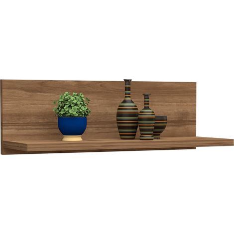 Mensola da parete, mensola portaoggetti Shelf Noce (1/4)