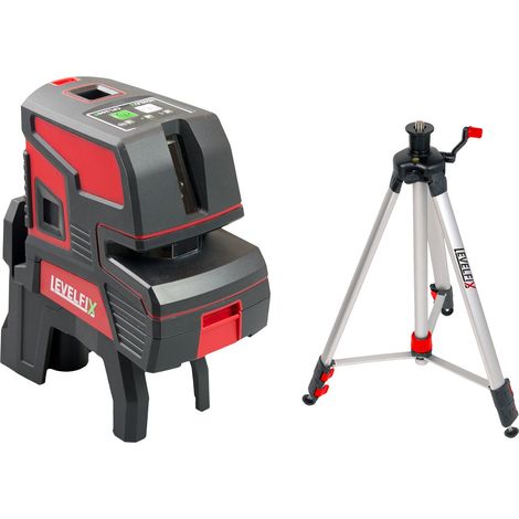 Levelfix CL202G Laser kompakt grünes Kreuz - Set mit Stativ 1,5 m - NETIM - 556222 (1/5)